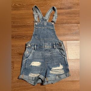 Denim Short Overalls - Blue Kids Shorts Overall